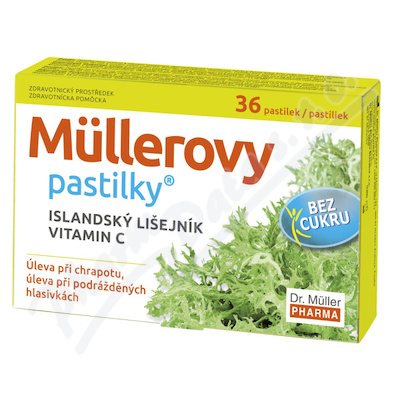 Levně Müllerovy pastilky s isl.lišej.bez cukru 36ks ZP