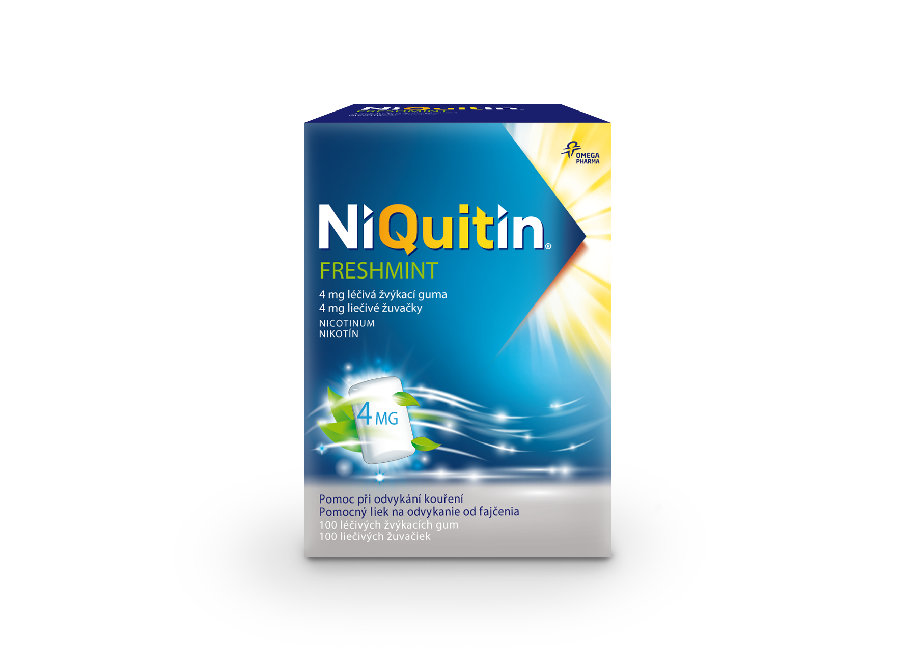 Levně NiQuitin Freshmint 4 mg 100 léčivých žvýkacích gum