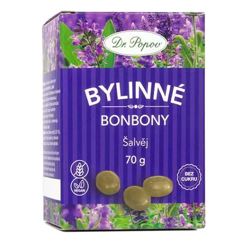 Levně Dr.Popov Bonbony Šalvěj 70g