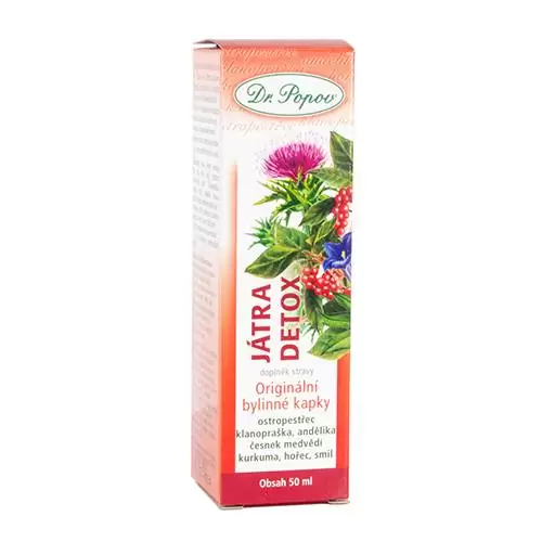 Levně Dr.Popov Kapky bylinné Játra detox 50ml