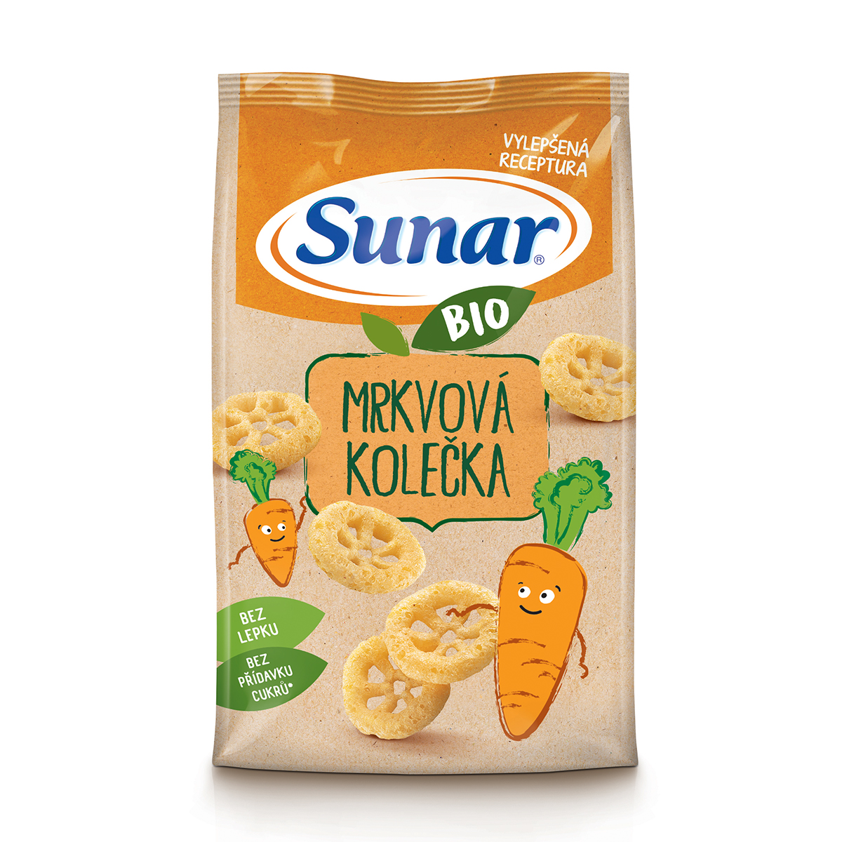 Levně Sunar BIO křupky Mrkvová kolečka 45g