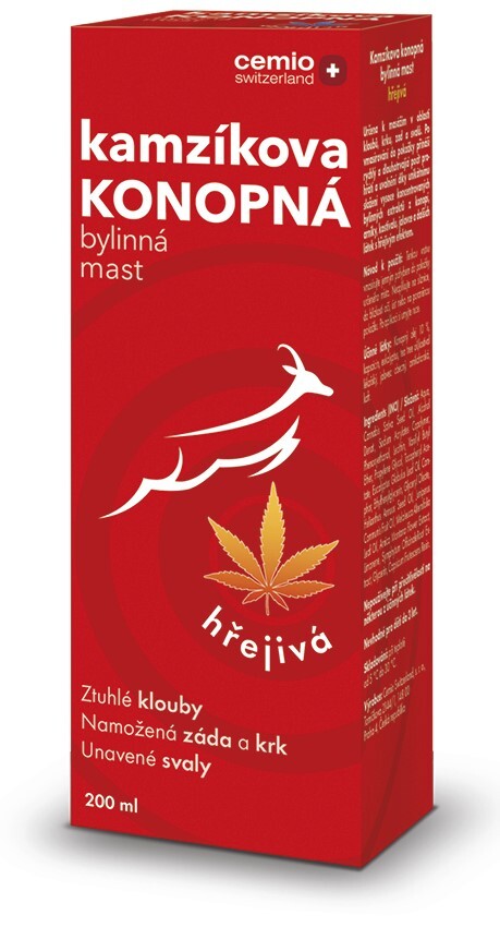 Levně Cemio Kamzíkova konopná mast hřejivá 200ml dárek 2023