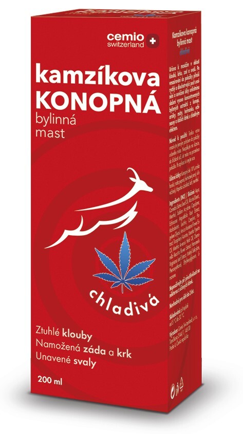 Levně Cemio Kamzíkova konopná mast chladivá 200ml dárek 2023 ČR