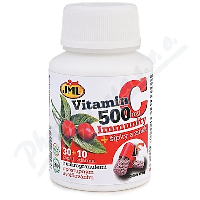 Levně JML Vitamin C 500mg + šípky a zinek cps.30+10