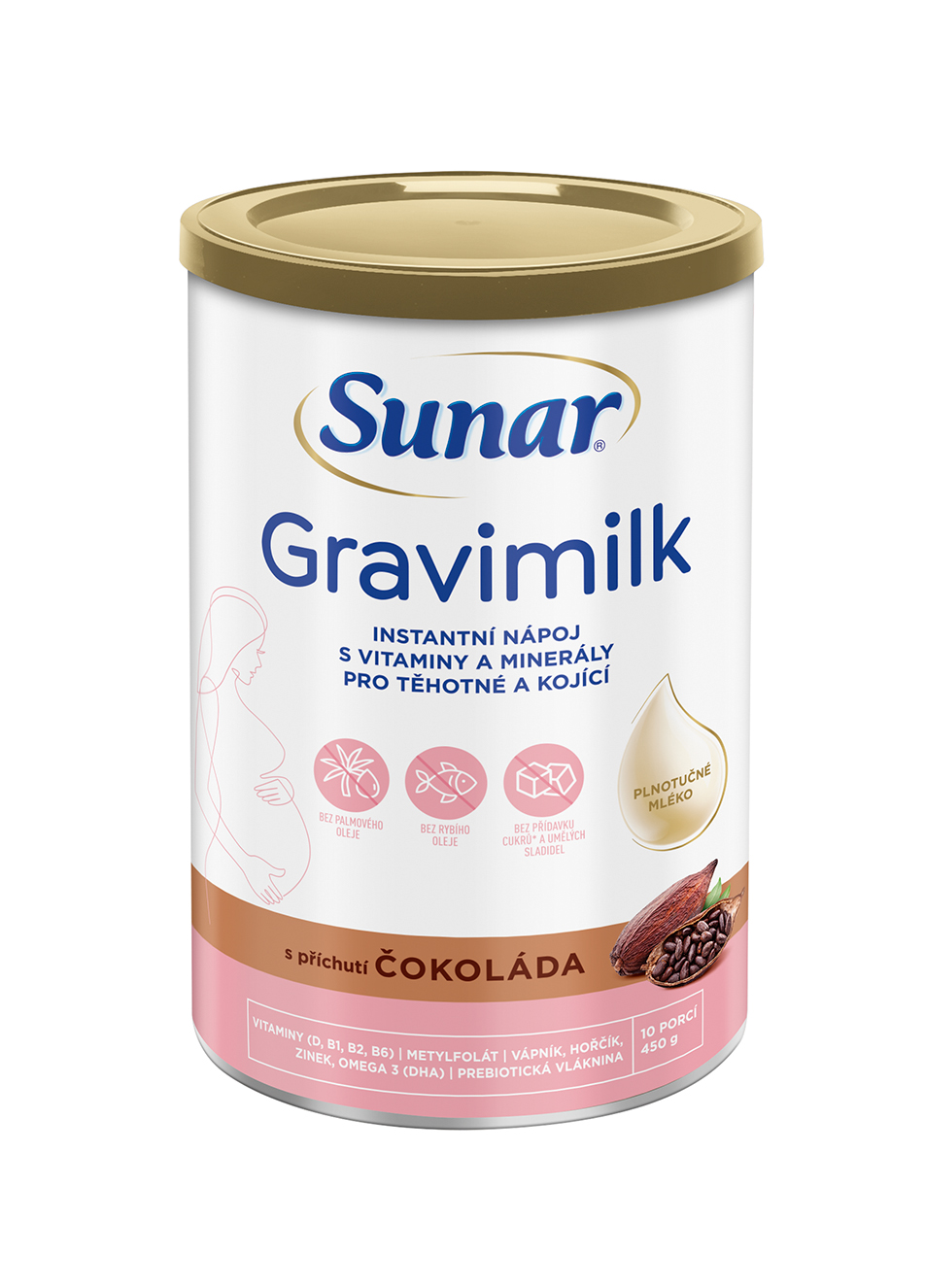 Levně Sunar Gravimilk s příchutí čokoláda 450g