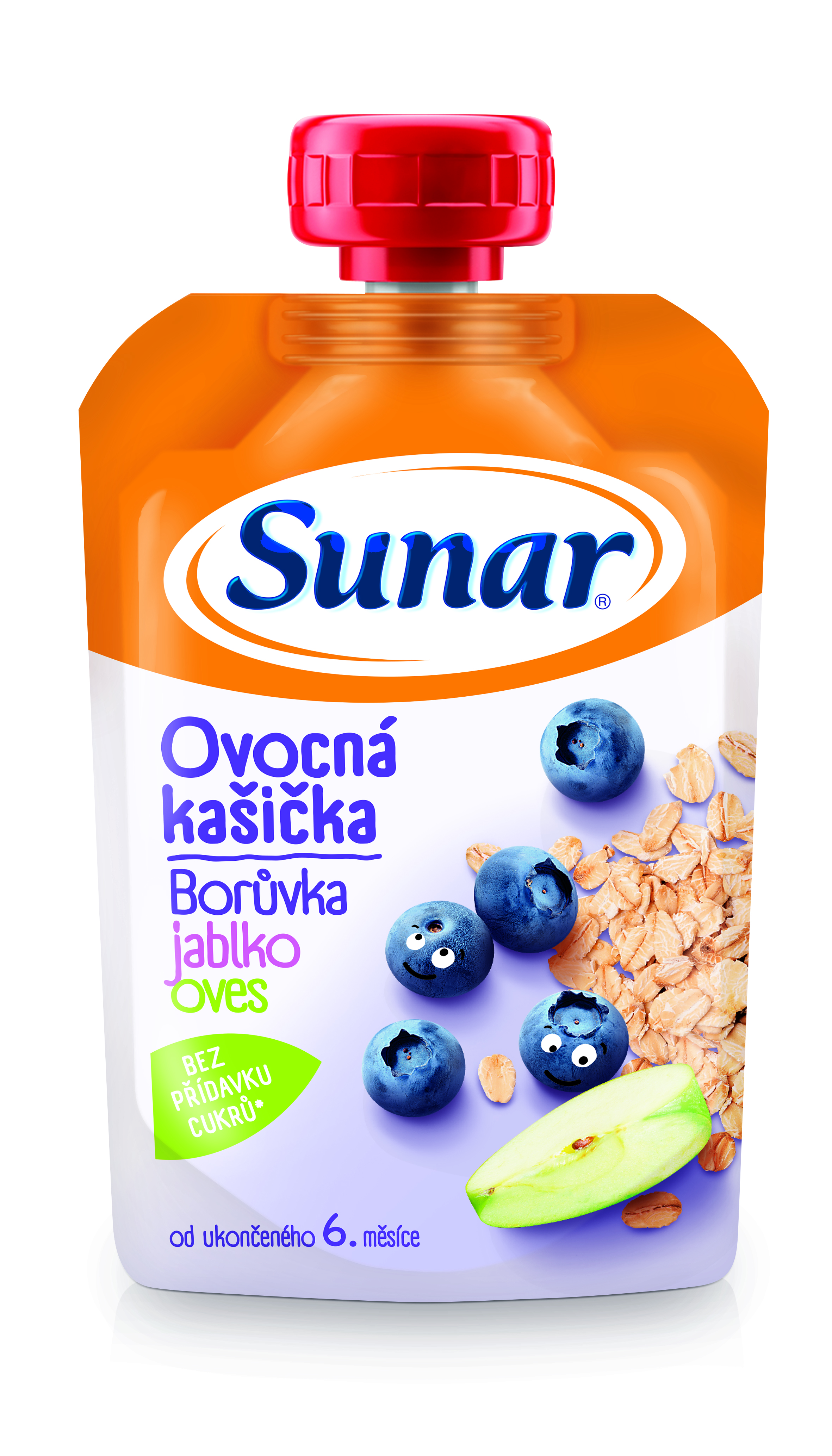 Levně Sunar Ovocná kašička borůvka jablko ovesné vločky 120g