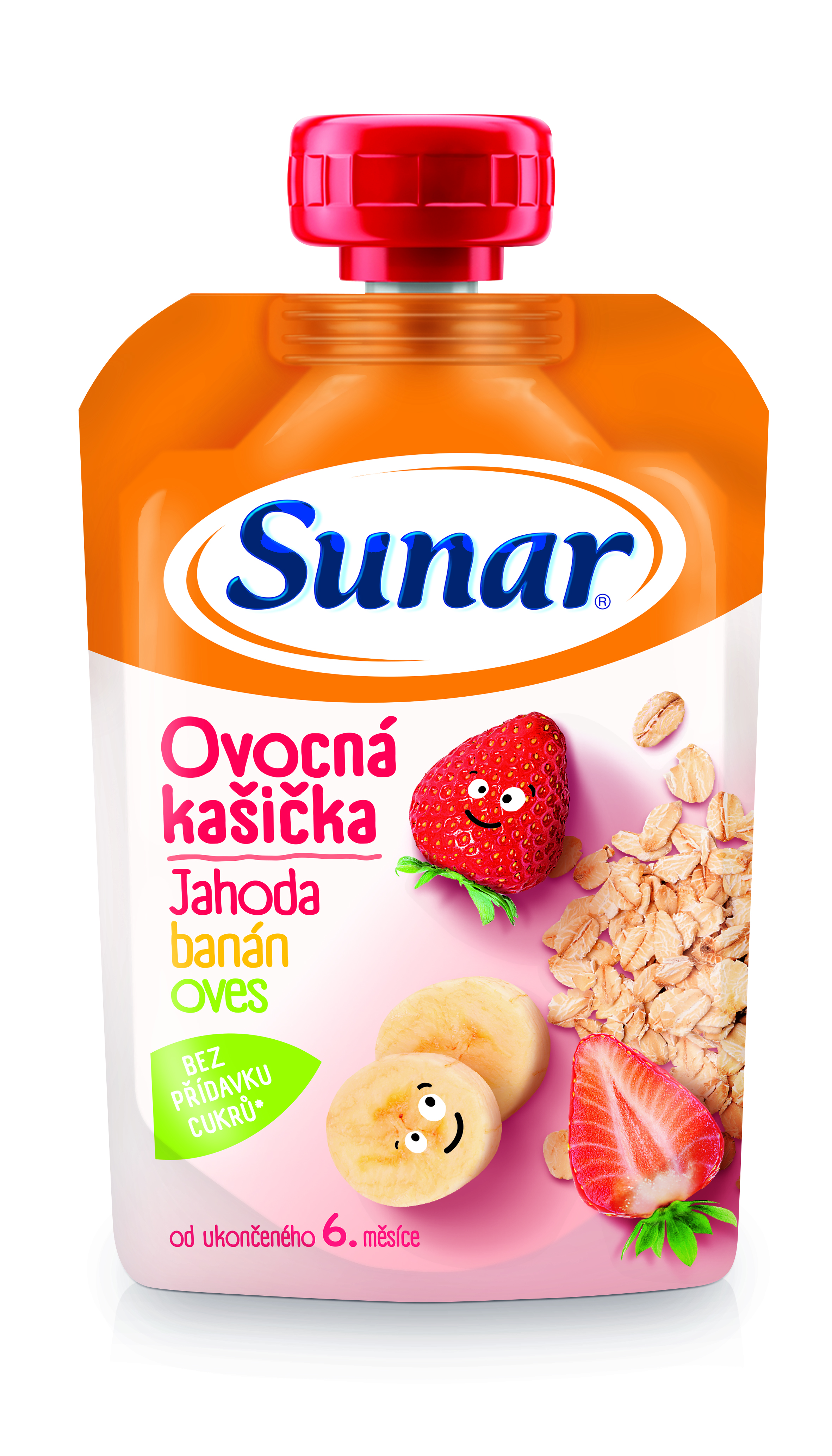 Levně Sunar Ovocná kašička jahoda banán ovesné vl.120g