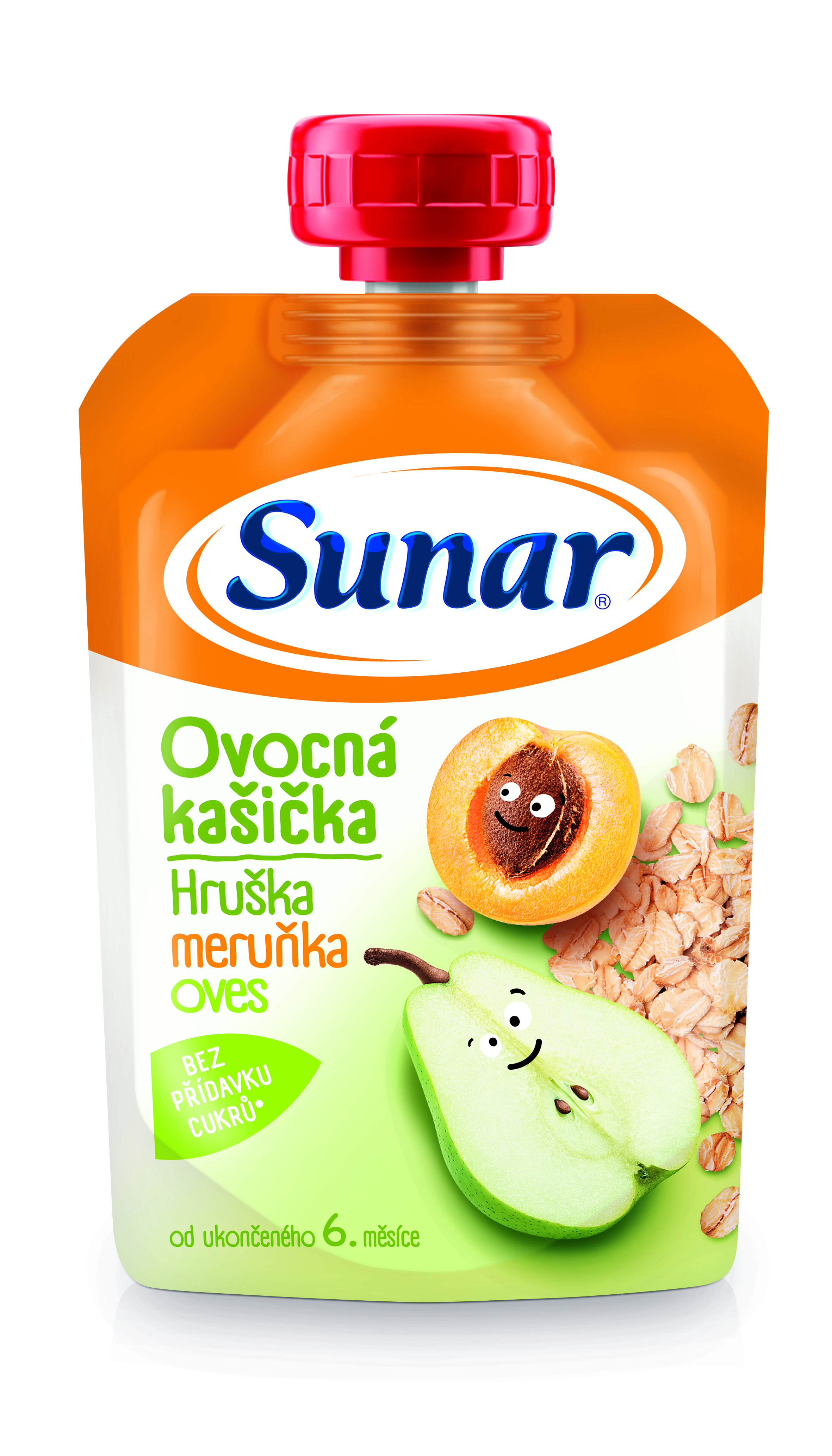 Levně Sunar Ovocná kašička hruška meruňka ovesné vločky 120g