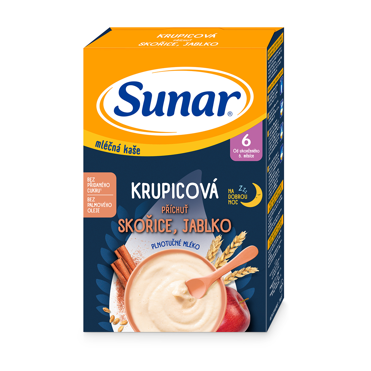 Levně Sunar mléčná skořicová kaše na dobrou noc 225g