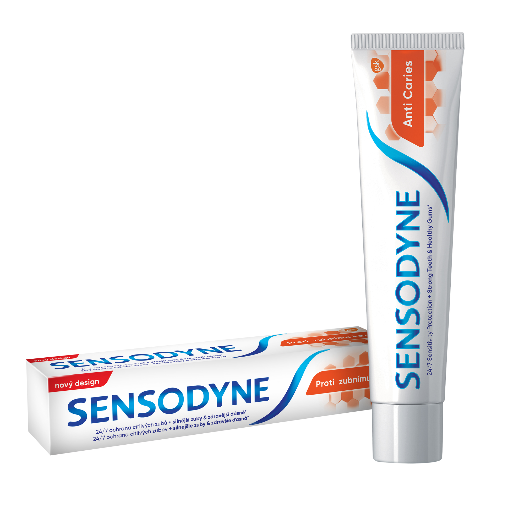 Levně Sensodyne Proti zubnímu kazu zubní pasta s fluoridem pro citlivé zuby 75 ml
