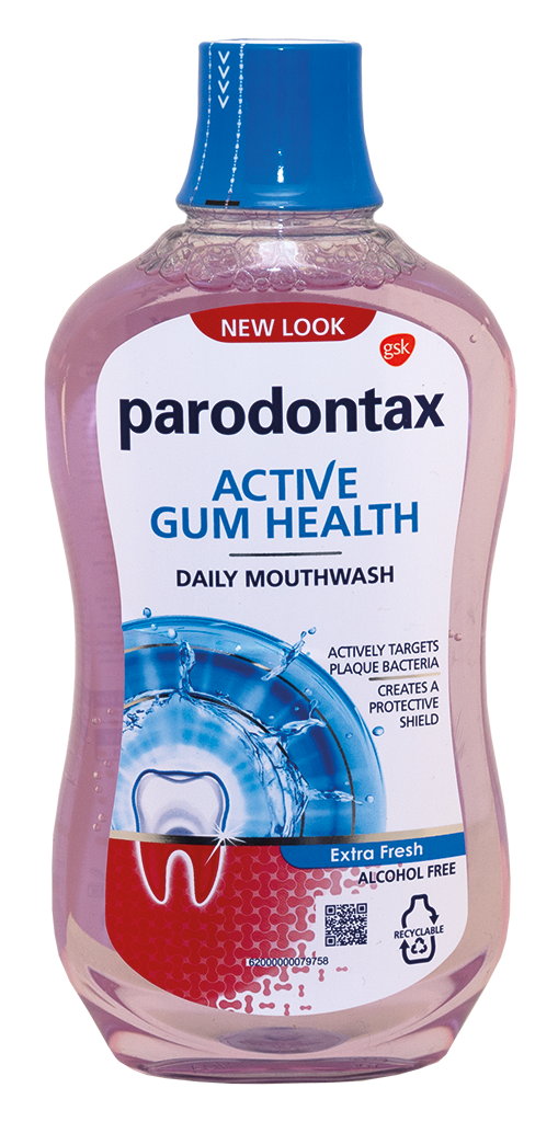 Levně Parodontax Active Gum Health Extra Fresh ústní voda pro zdravé dásně a svěží dech 500ml