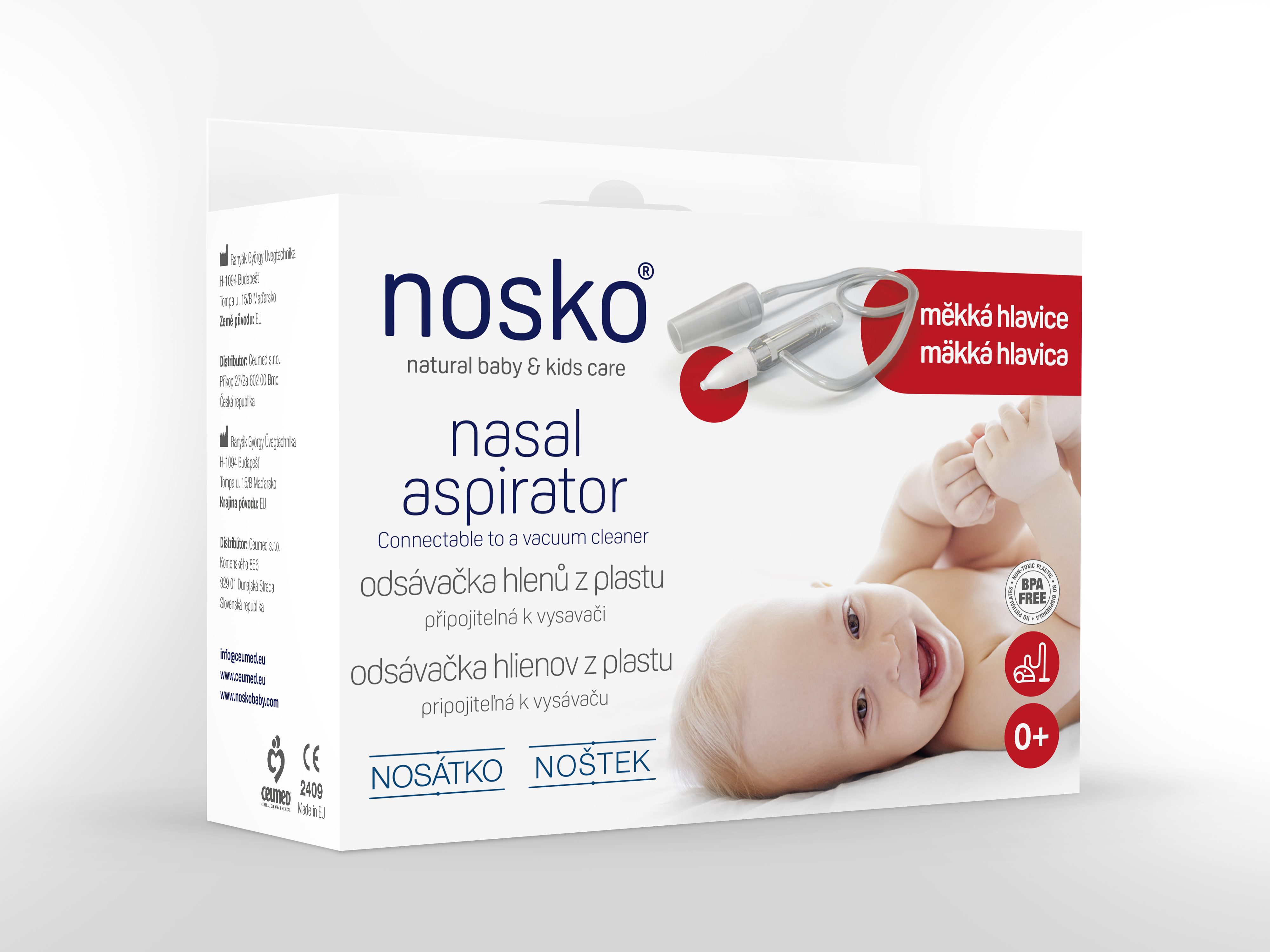 Levně Nosátko odsávačka nos.hlenů plast-měkká hlavice