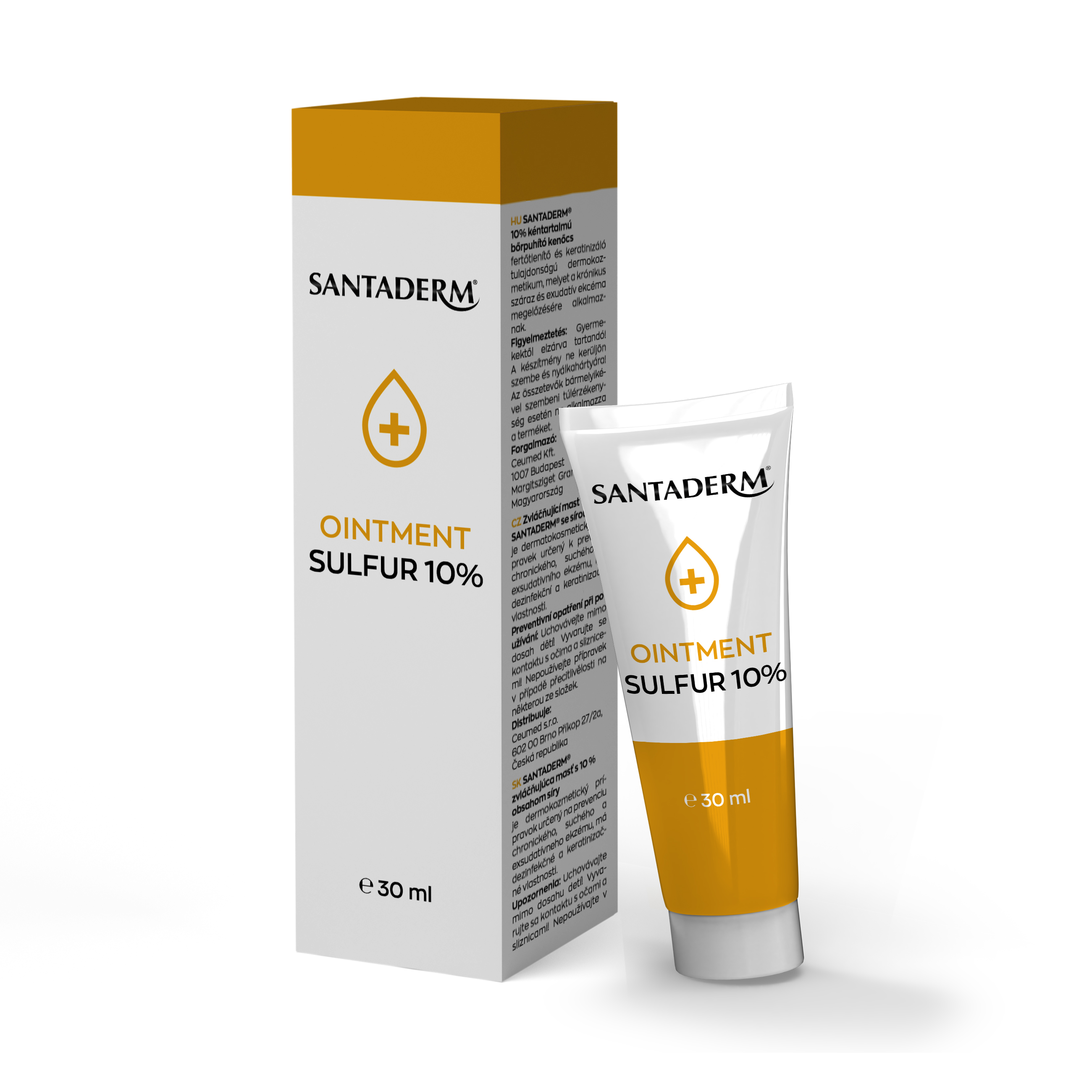 Levně Santaderm zvláčňující mast s 10% obsahem síry 30ml