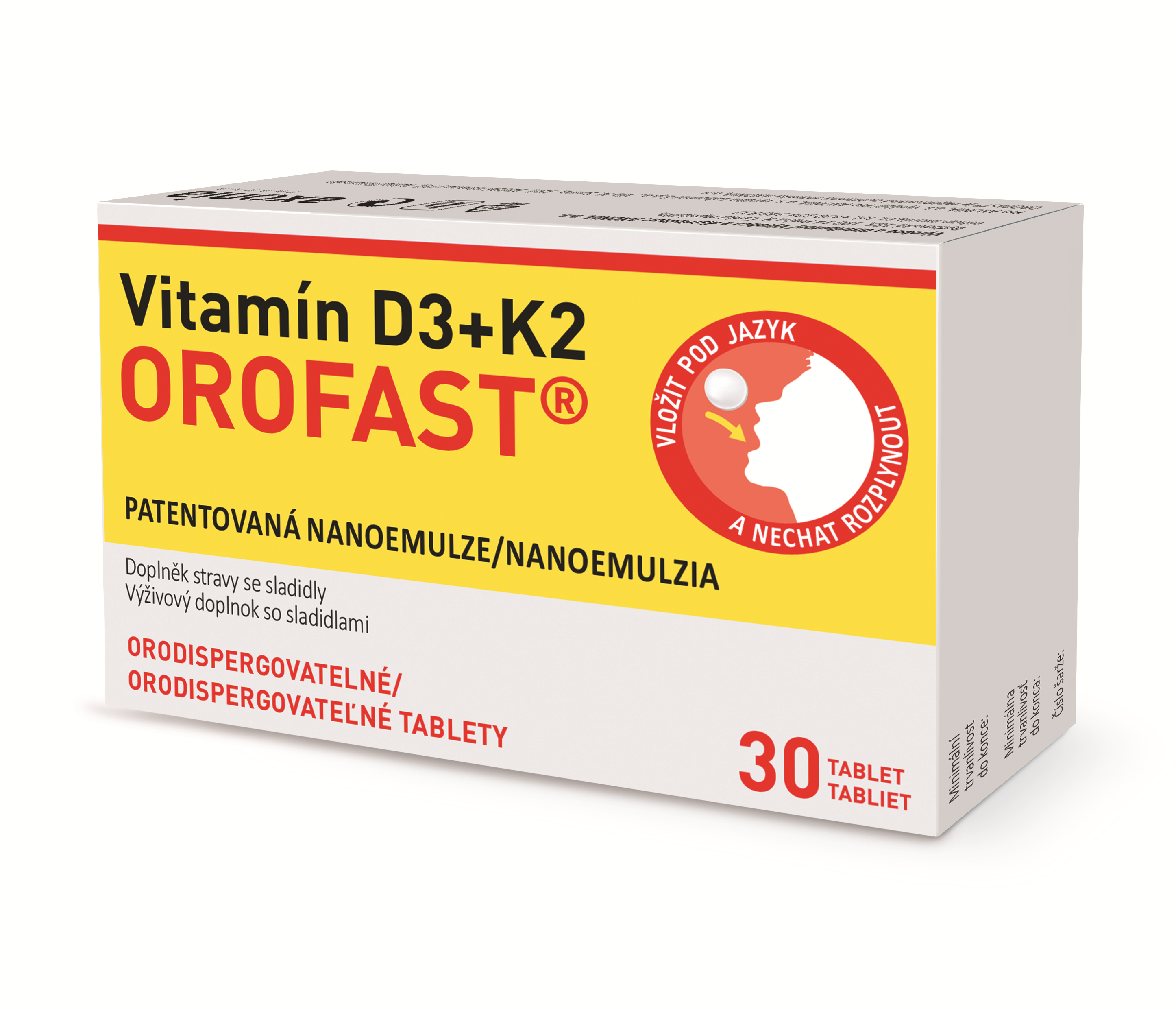 Levně Vitamín D3+K2 OROFAST orodispergovatelné tbl.30