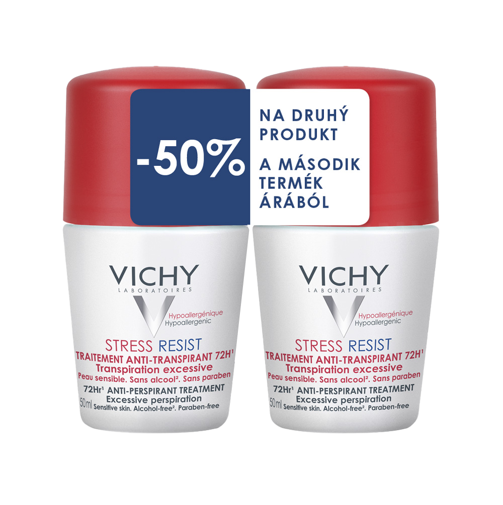 Levně VICHY Stress resist 72h proti nadměrnému pocení roll-on 2x50ml