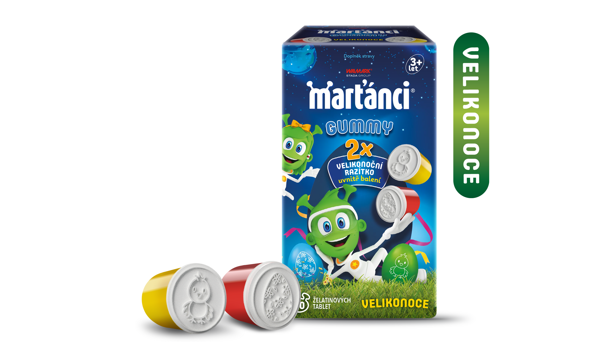 Levně Marťánci Gummy Velikonoce tbl.50+razítka