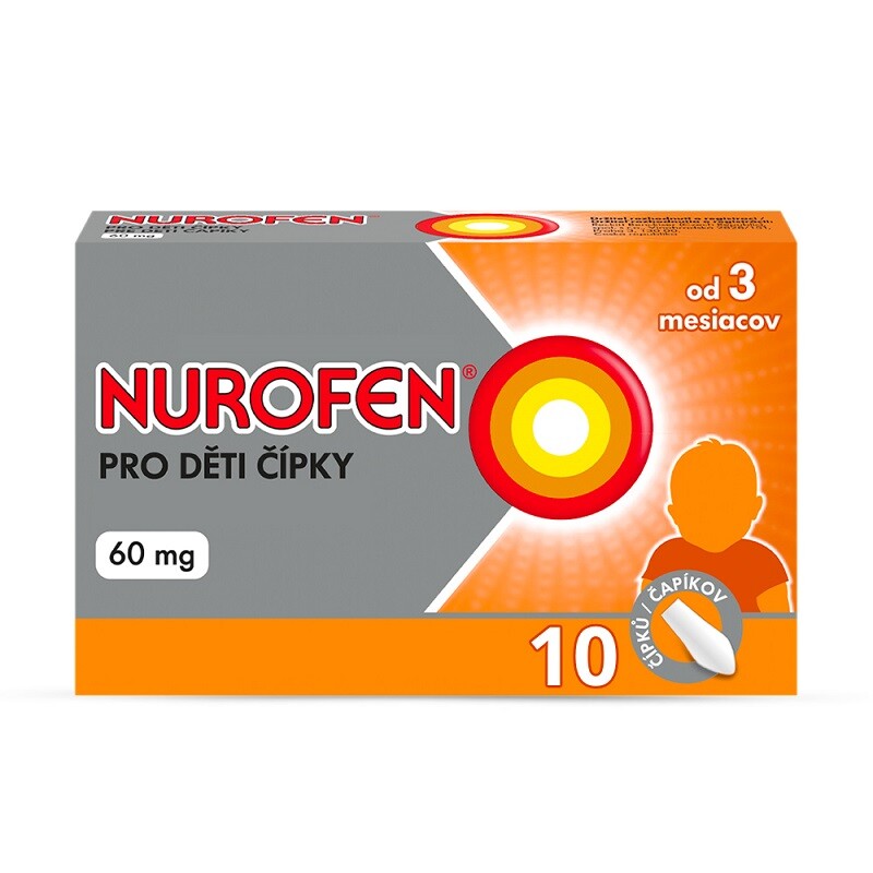 Levně Nurofen pro děti 60 mg 10 čípků