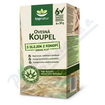 Levně Ovesná koupel s olejem z konopí 6x30g TOPNATUR