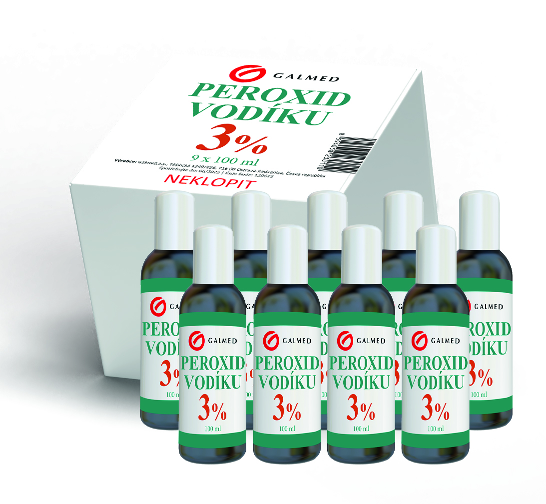 Levně Peroxid vodíku 3% Galmed 100ml 7+2ks zdarma