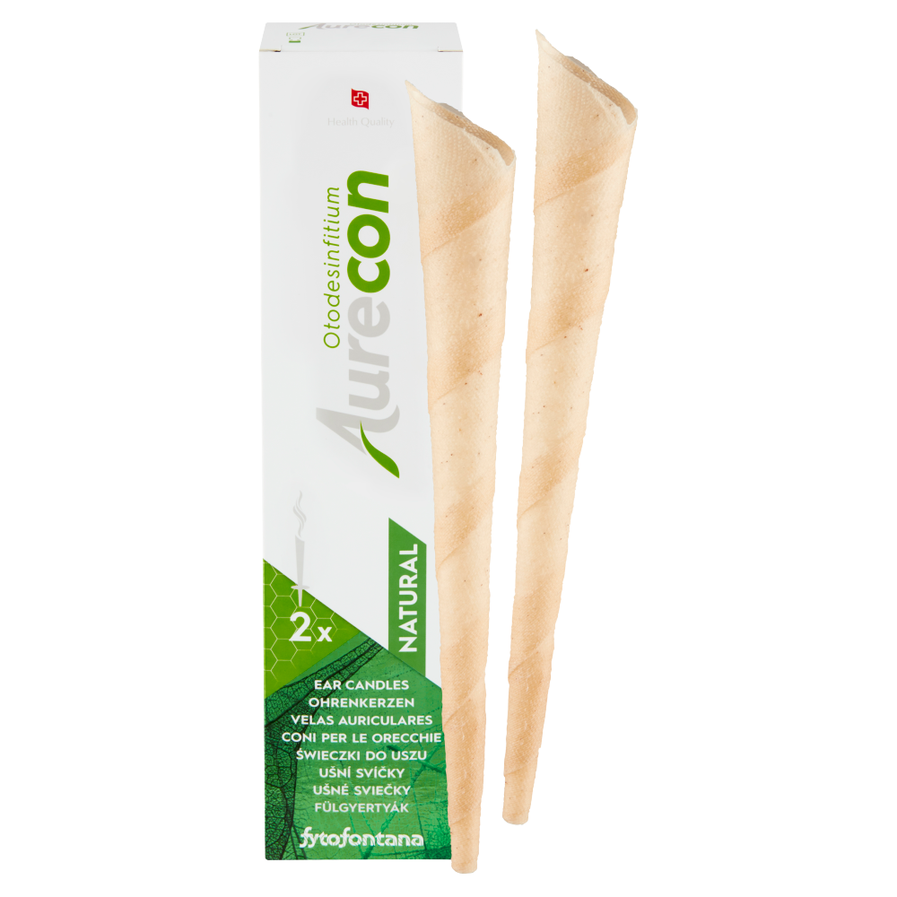 Levně Aurecon ušní svíčky Natural 2ks