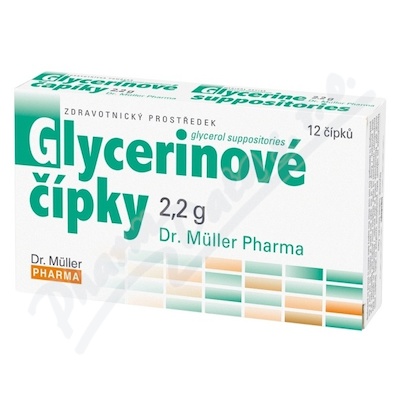Levně Glycerinové čípky 2.2g 12 čípků Dr.Müller