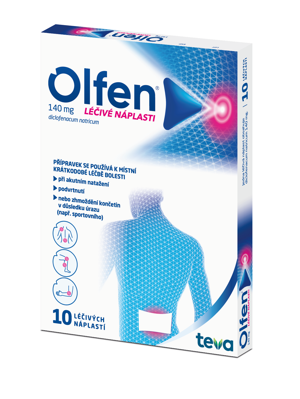 Levně Olfen, léčivé náplasti 10x140 mg