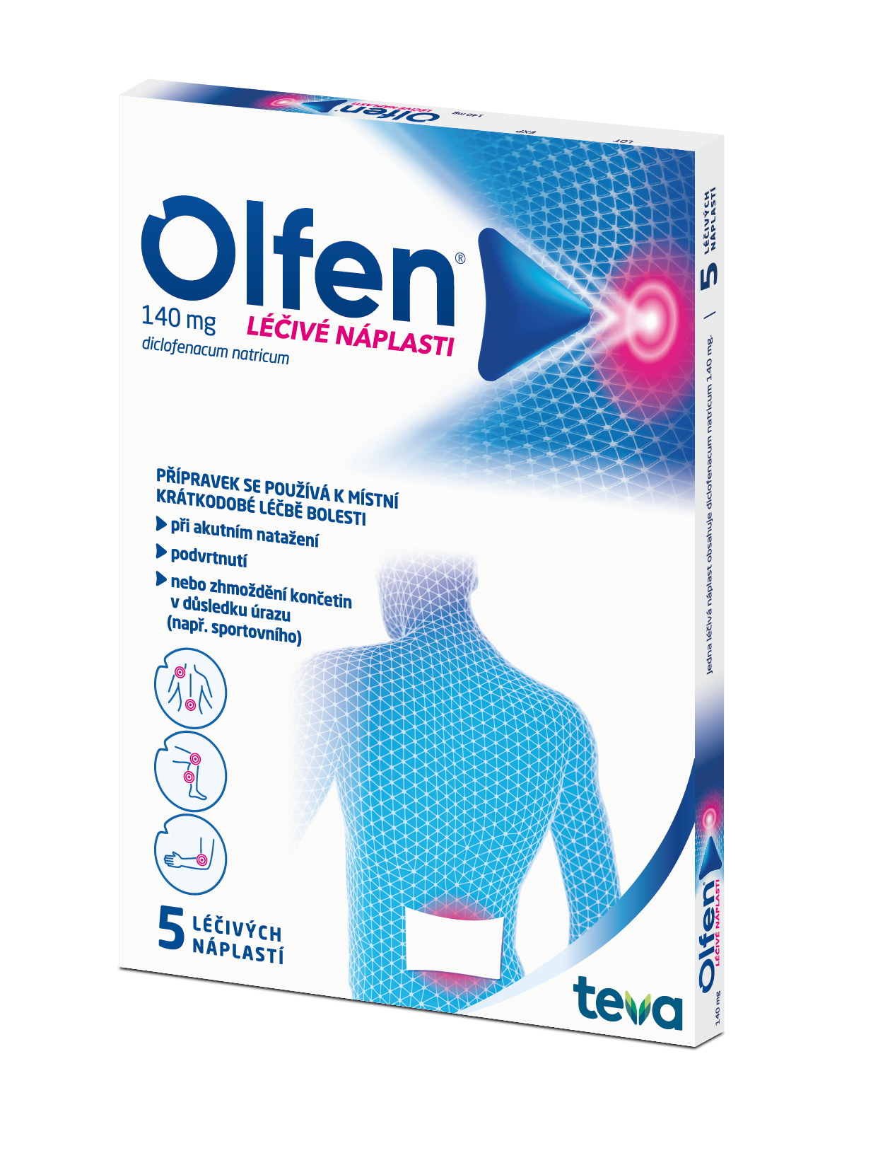 Levně Olfen, léčivé náplasti 5x140 mg