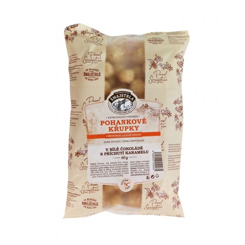 Levně Křupky pohankové obal. v bílé čokoládě 60g