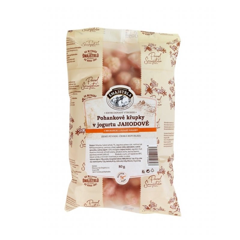 Levně Křupky pohankové v jogurtu jahodové 80g