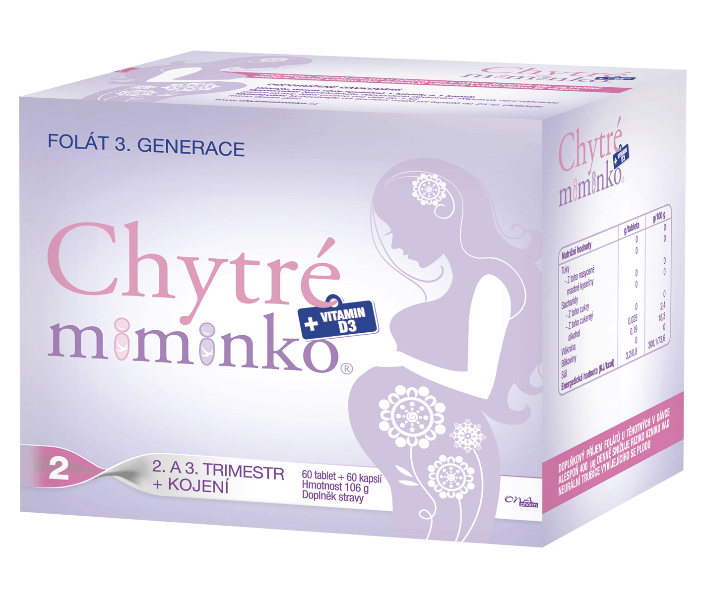Levně Chytré miminko methylfolát 2 s DHA tbl.60+cps.60