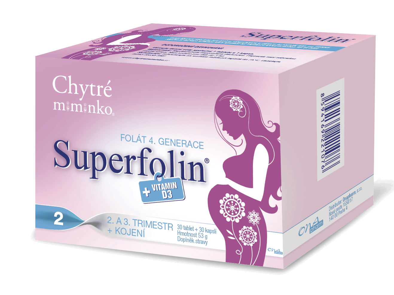 Levně Chytré miminko superfolin 2 MAMA tbl.30+cps.30