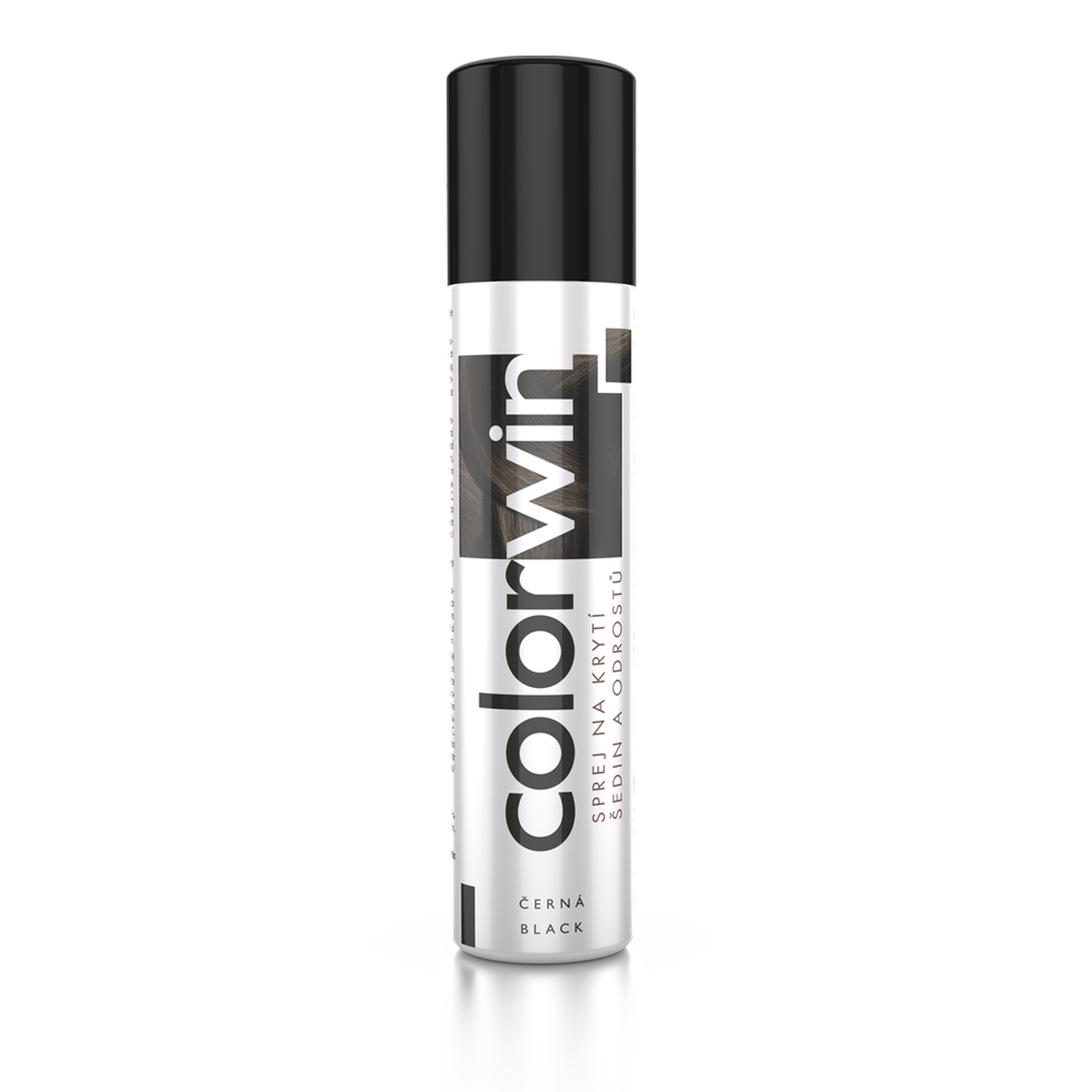 Levně Colorwin sprej na krytí šedin černý 75ml