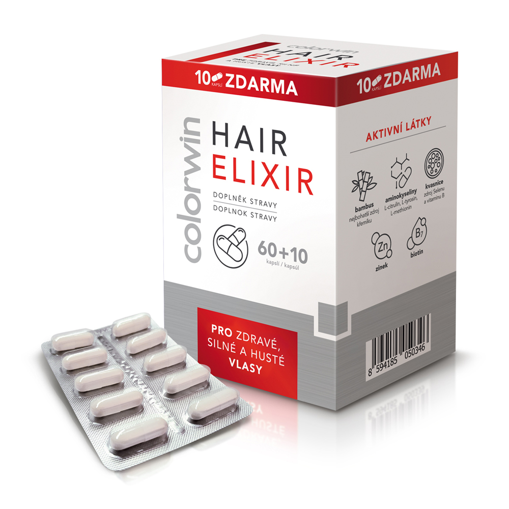 Levně Colorwin Hair Elixir cps.60+10