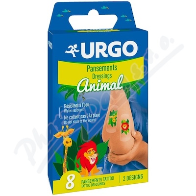 Levně URGO TATTOO Animal Dětská náplast 8ks
