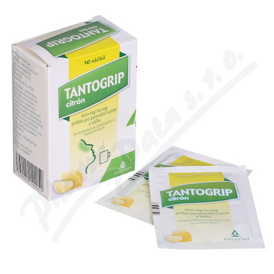 Levně Tantogrip citrón 600mg/10mg por.plv.sol.scc.10
