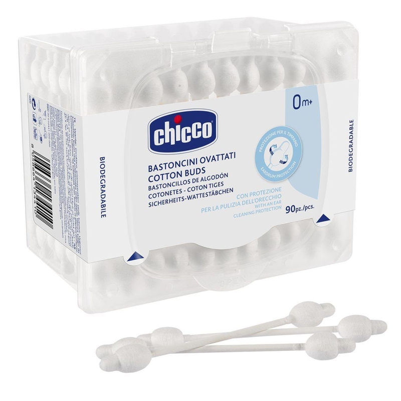 Levně CHICCO Tyčinky vatové anatomické 90 ks