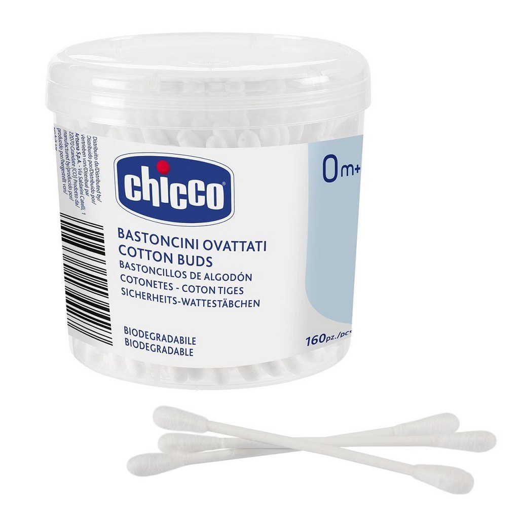 Levně CHICCO Tyčinky vatové 160ks
