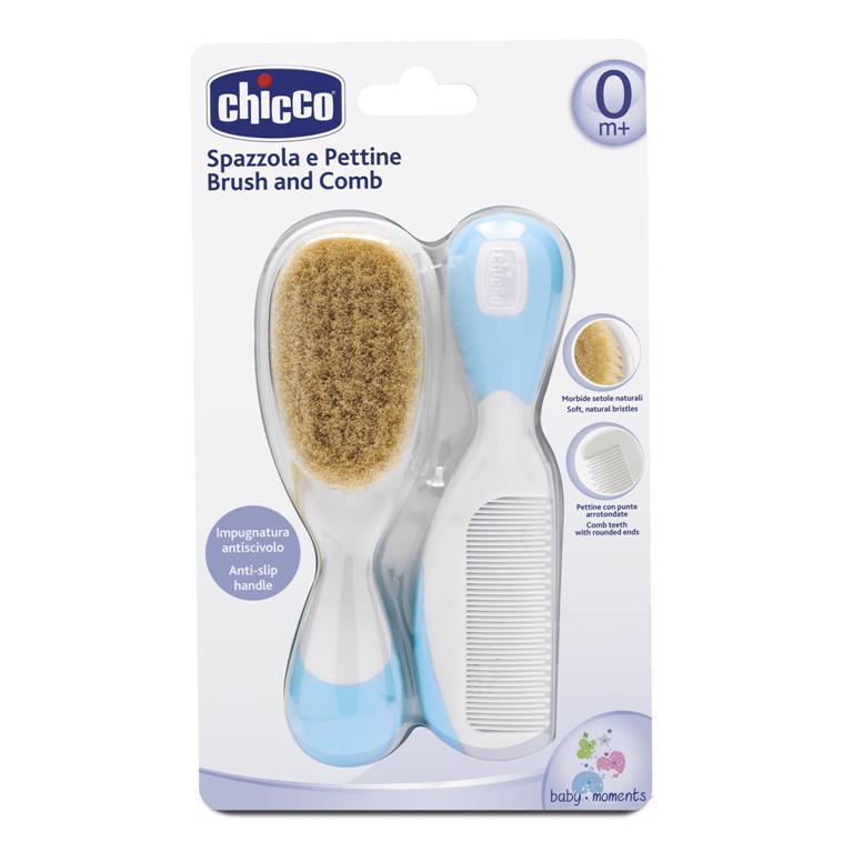 Levně CHICCO Hřeben a kartáč modrý