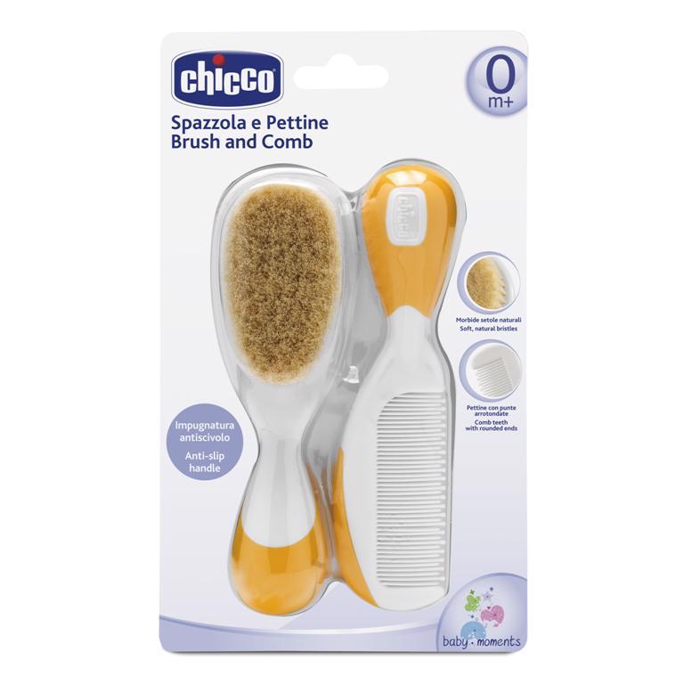 Levně CHICCO Hřeben a kartáč oranžový