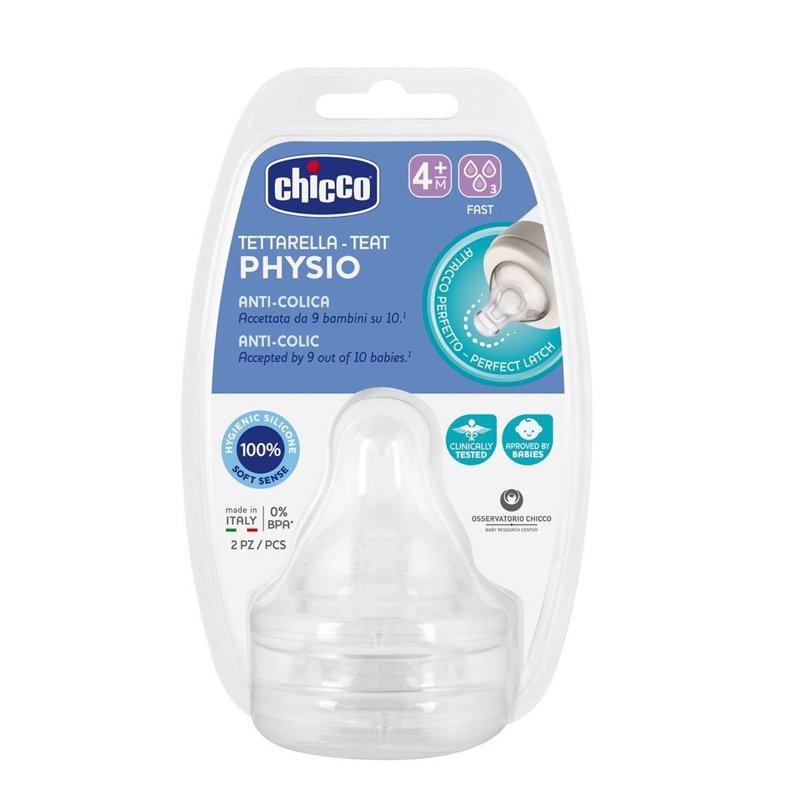 Levně CHICCO Dudlík na láhev Perfect 5/Well-Being fyziologický rychlý průtok 4m+ 2 ks