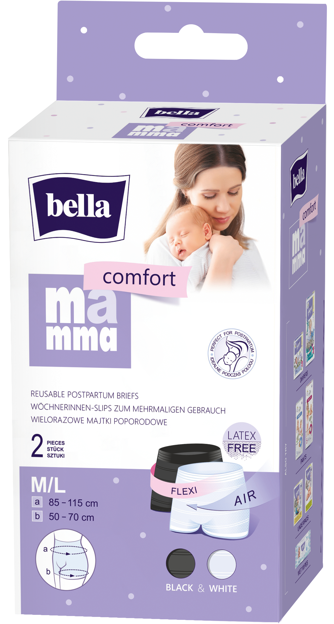 Levně Bella Mamma poporodní kalhotky comfort M/L 2ks