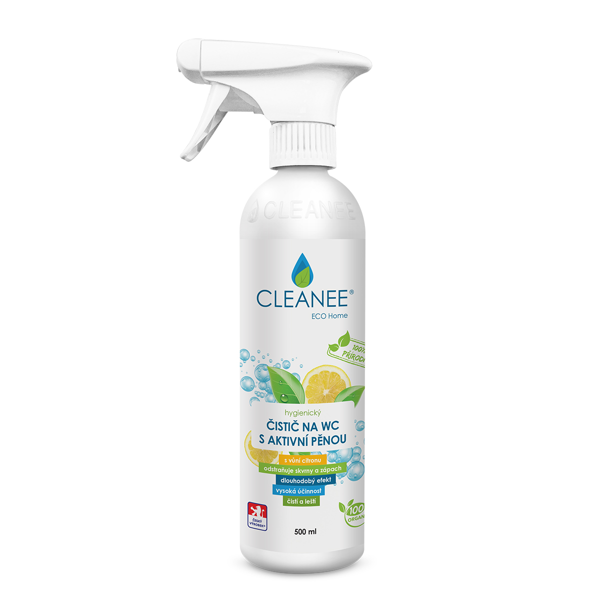 Levně CLEANEE ECO Home ČISTIČ WC AKTIV.PĚNA citron 500ml