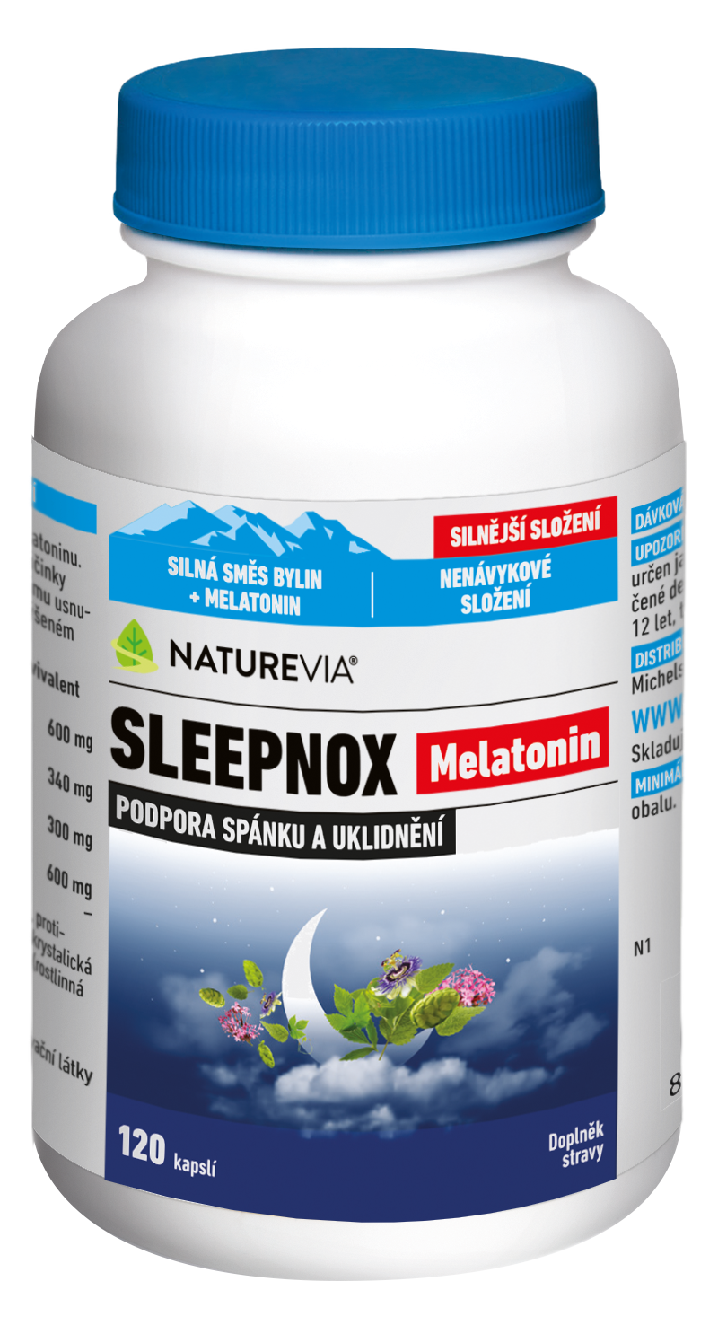 Levně NatureVia Sleepnox Melatonin cps.120