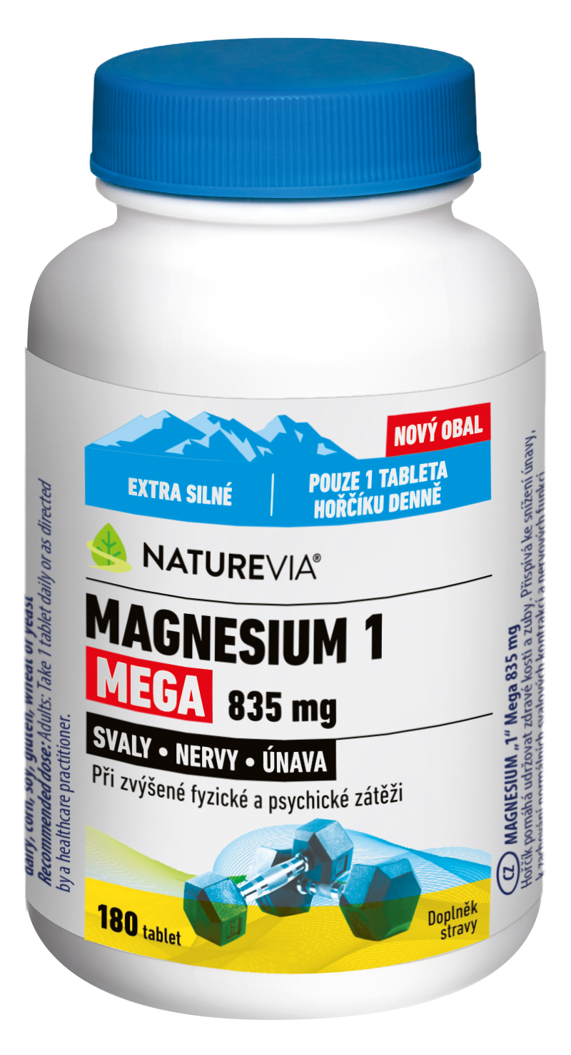 Levně NatureVia Magnesium 1 Mega 835mg tbl.180
