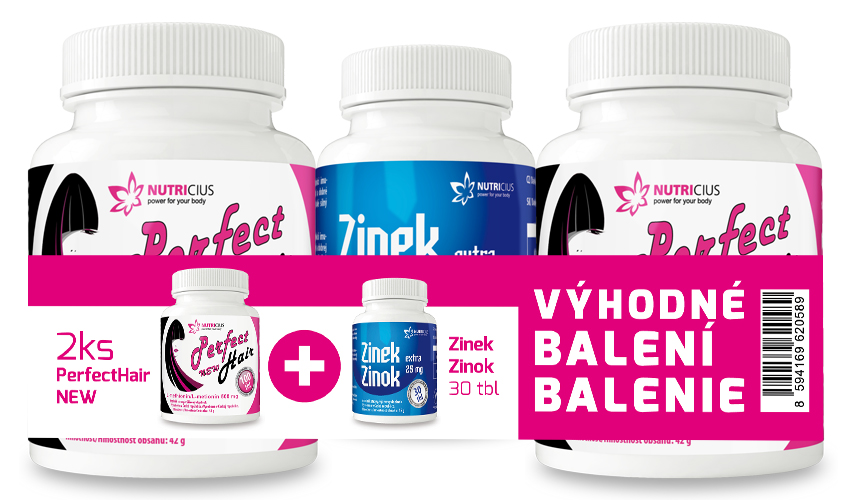 Levně Perfect HAIR new methionin 500mg tbl.200 + Zinek tbl.30