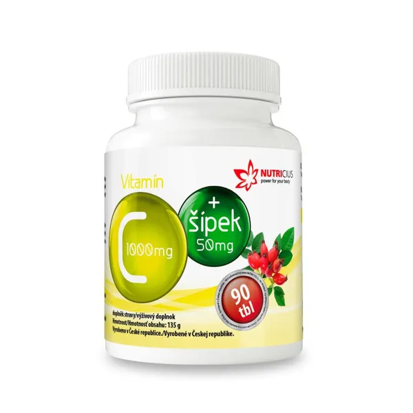 Levně Vitamín C 1000mg+šípek 50mg tbl.90