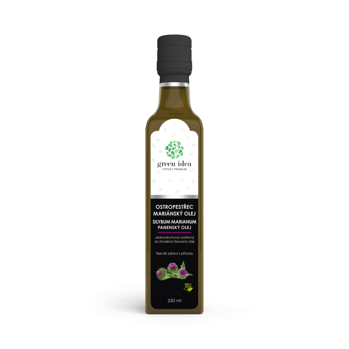 Levně Green Idea Ostropestřec mariánský panenský olej 250ml