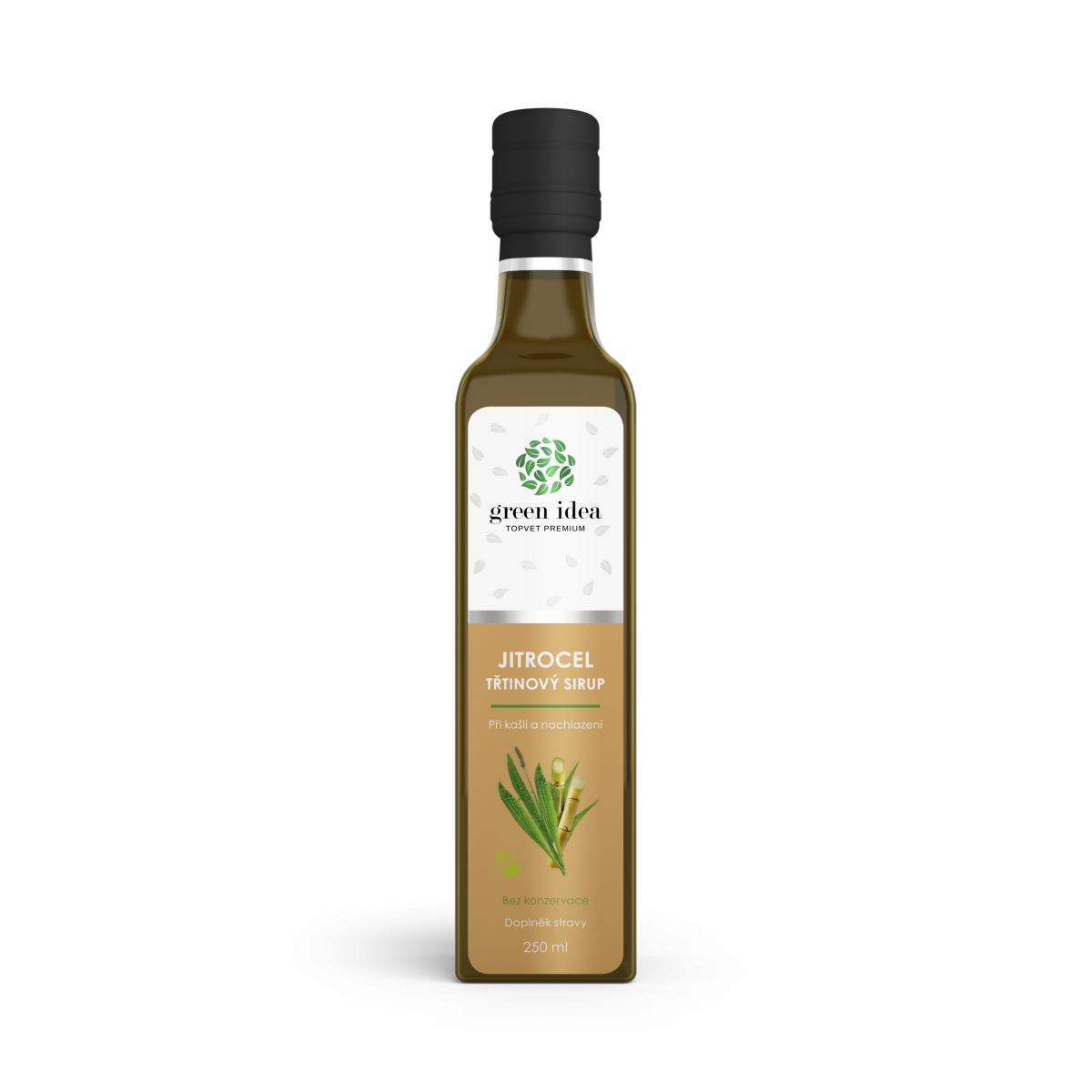 Levně Green idea Sirup jitrocel třtinový 250ml