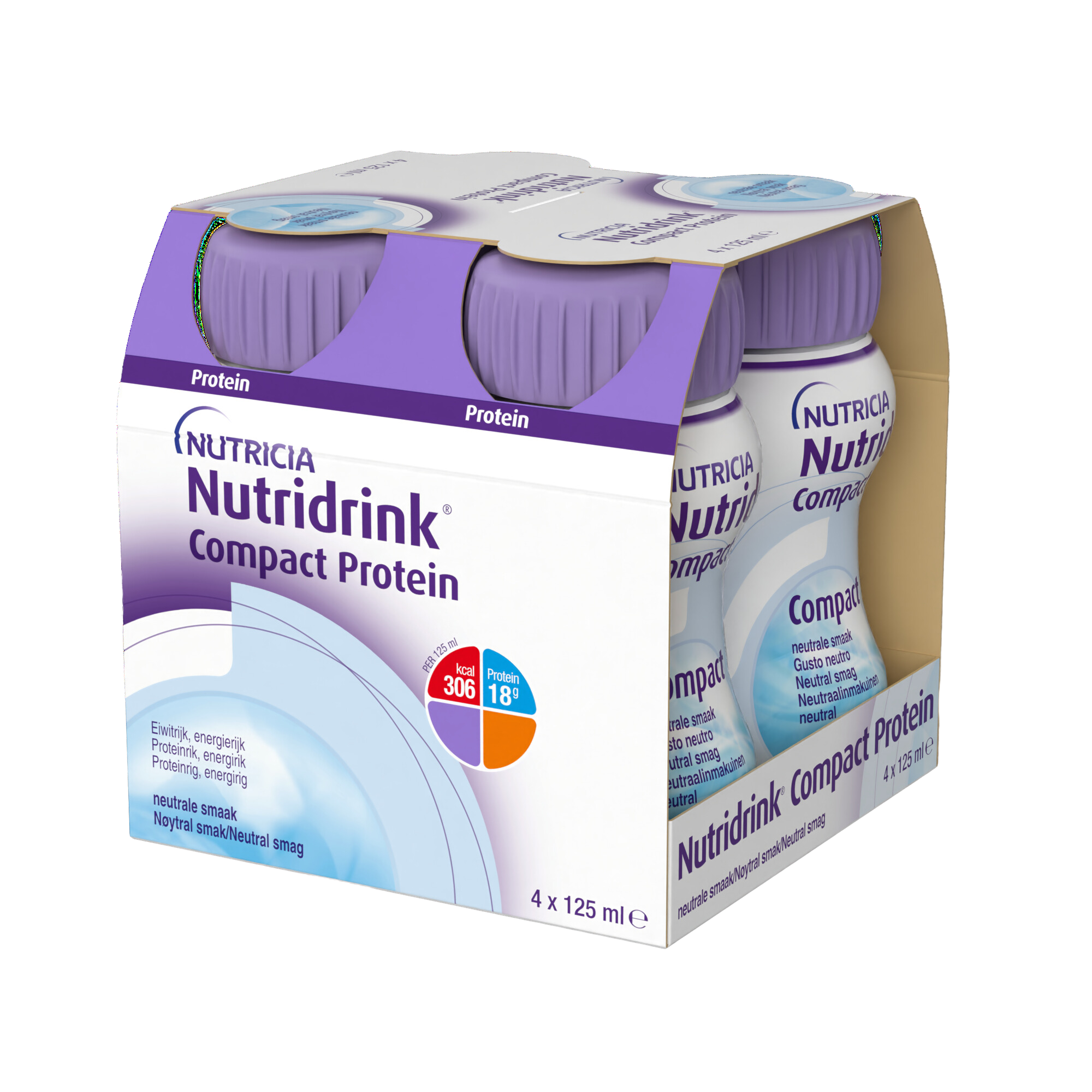 Levně Nutridrink Compact Protein s neutrální příchutí 4x125ml