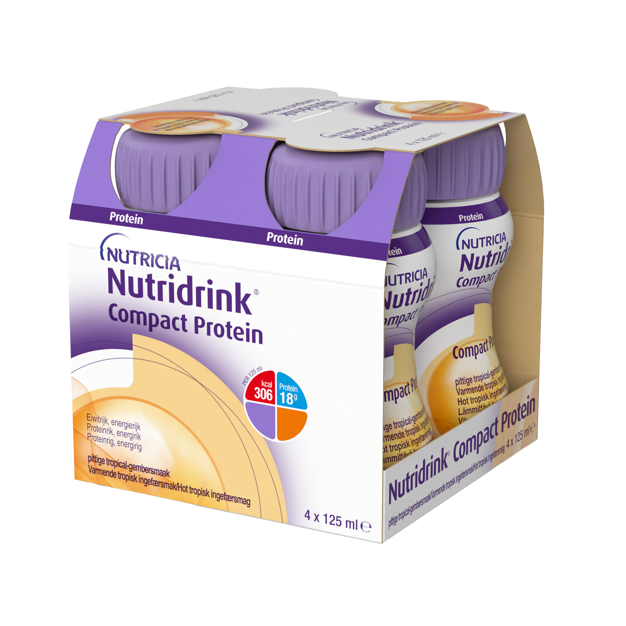 Levně Nutridrink Compact Protein s příchutí hřejivého zázvoru 4x125ml